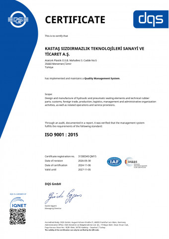 Kastas - Certificat ISO 9001:2015